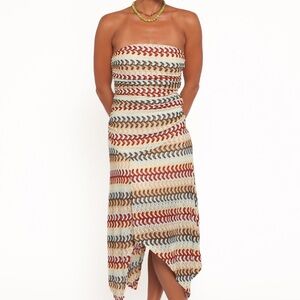 NWOT Petal & Pup Navia Multicolor Strapless Women Dress